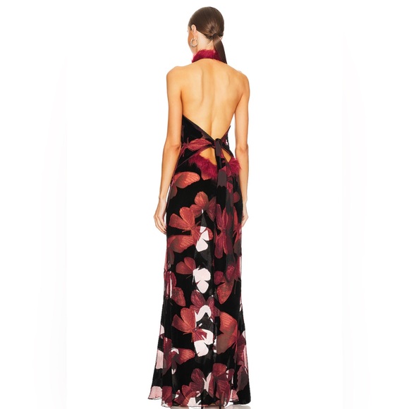 Kim Shui Butterfly Velvet Gown in Multi - Picture 4 of 14